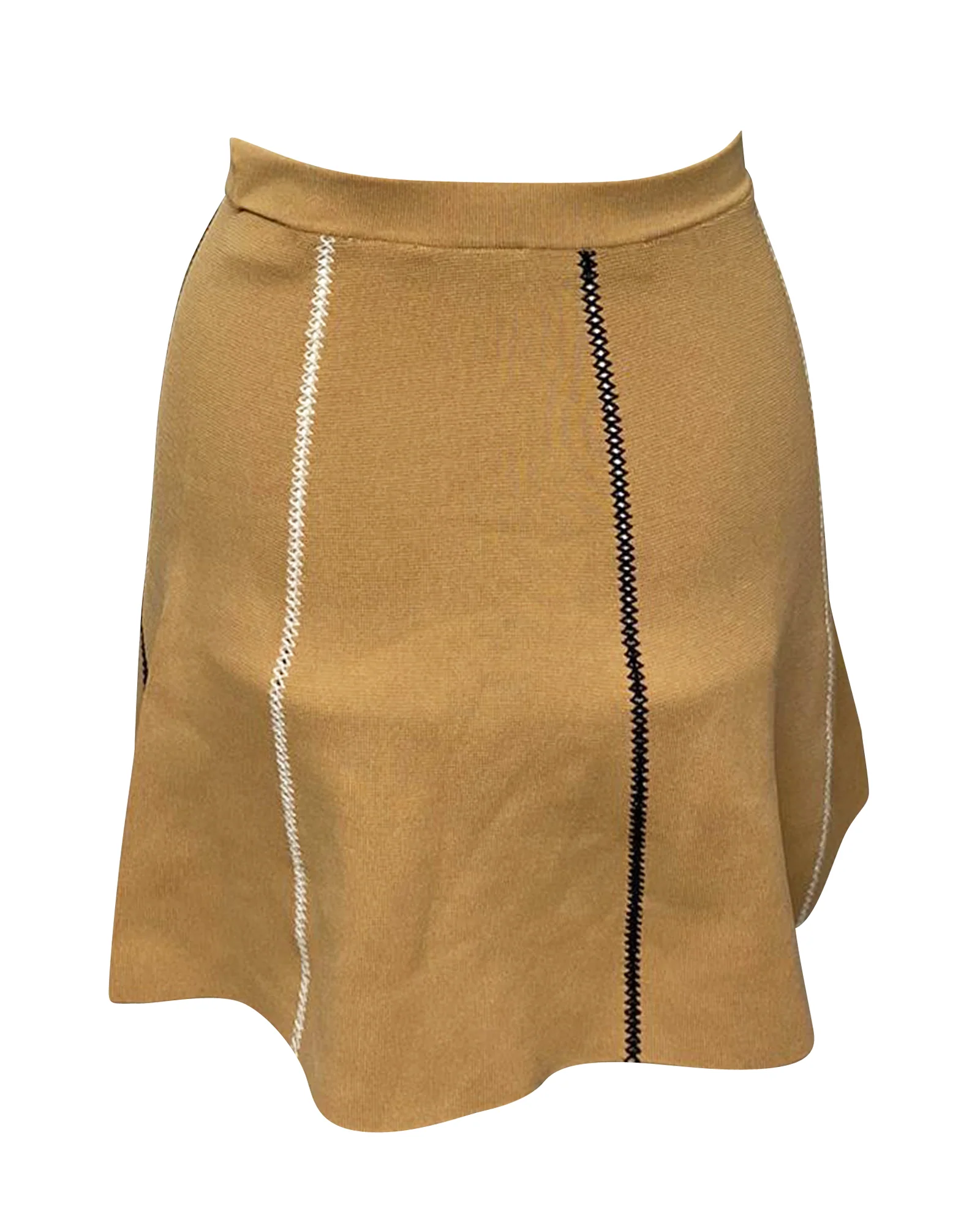 Sandro Paris Knit A-line Skirt in Brown Viscose