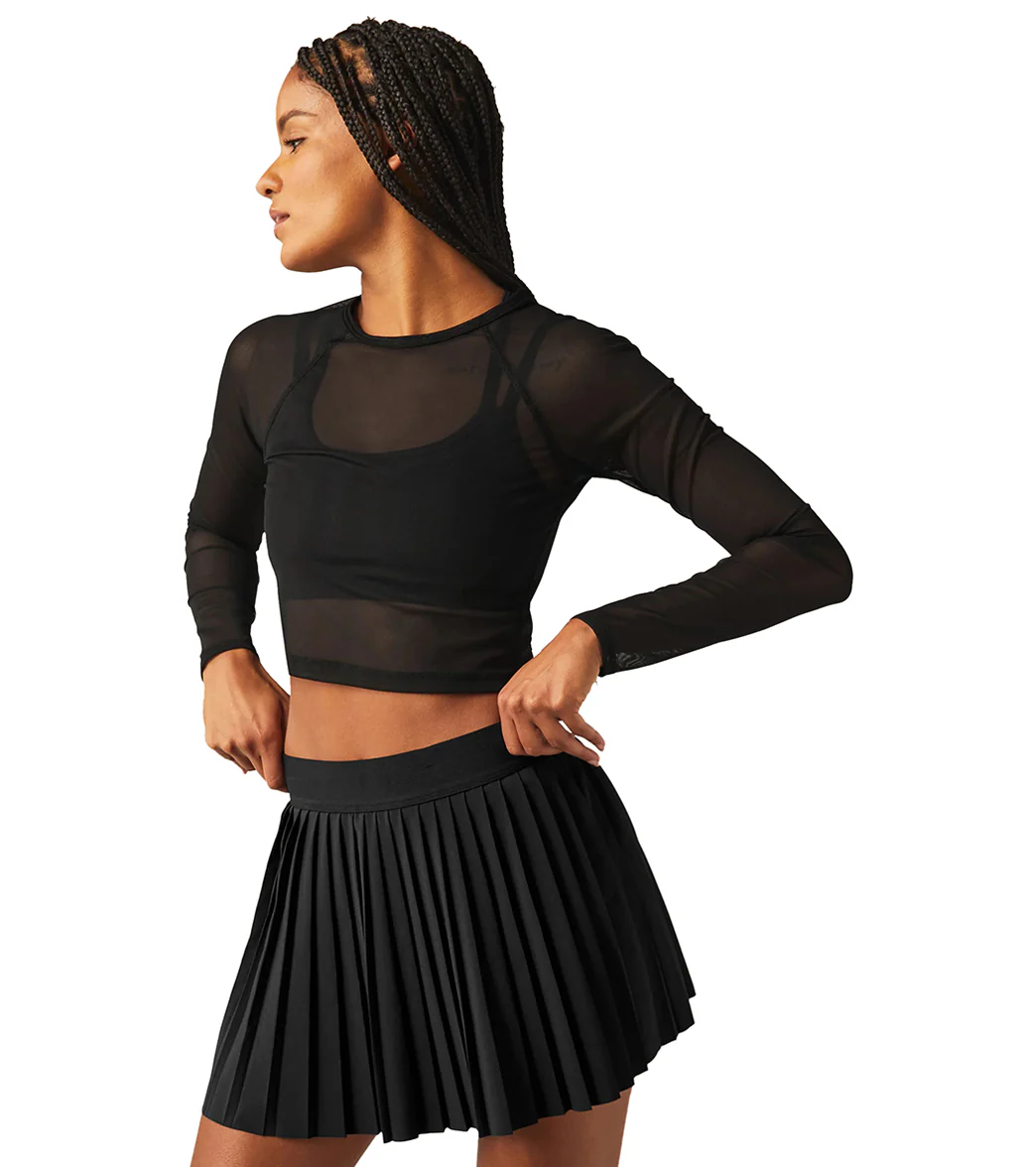 Beyond Yoga Show Off Mesh Long Sleeve Cropped Top