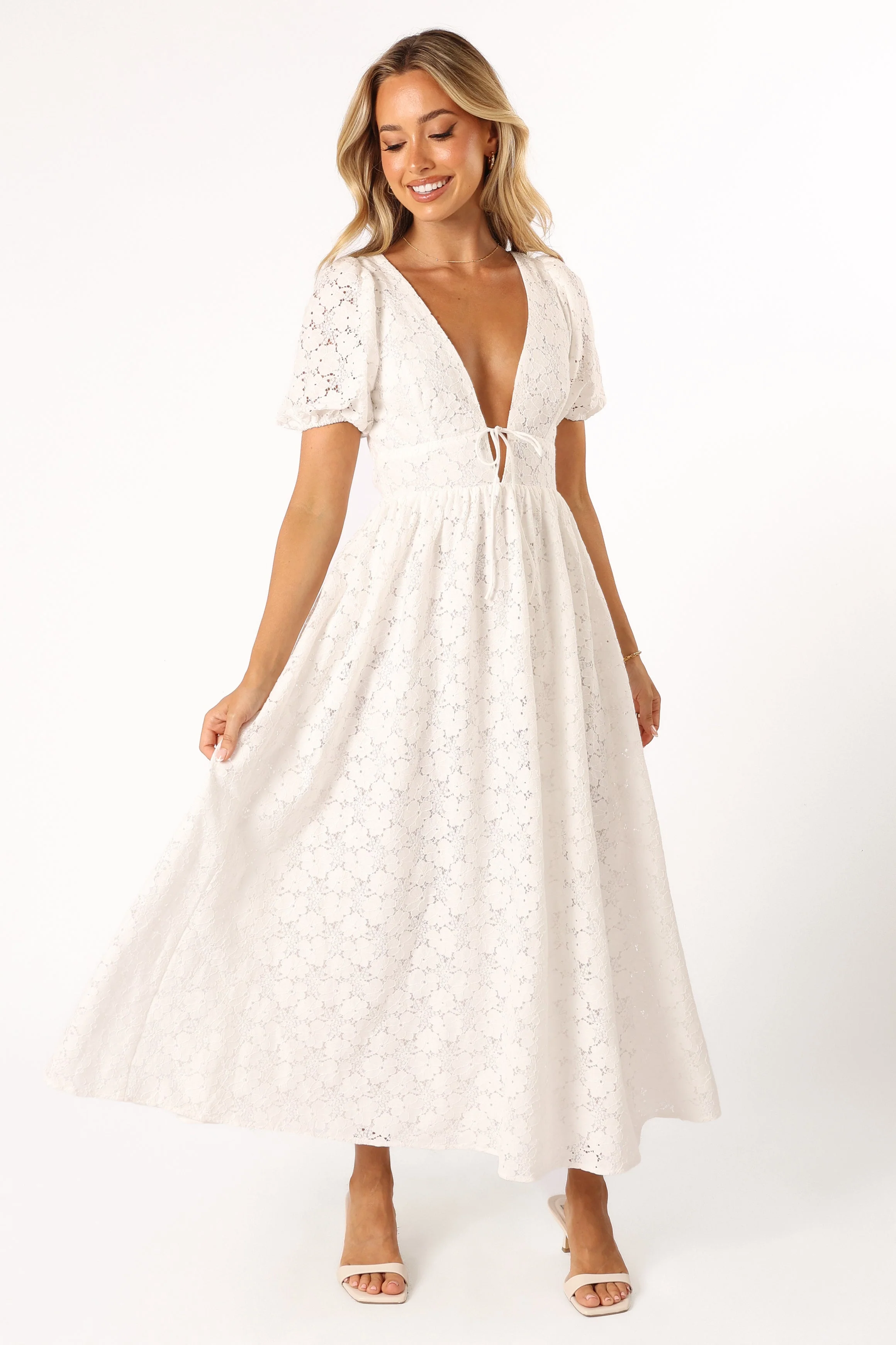Ayden Midi Dress - White
