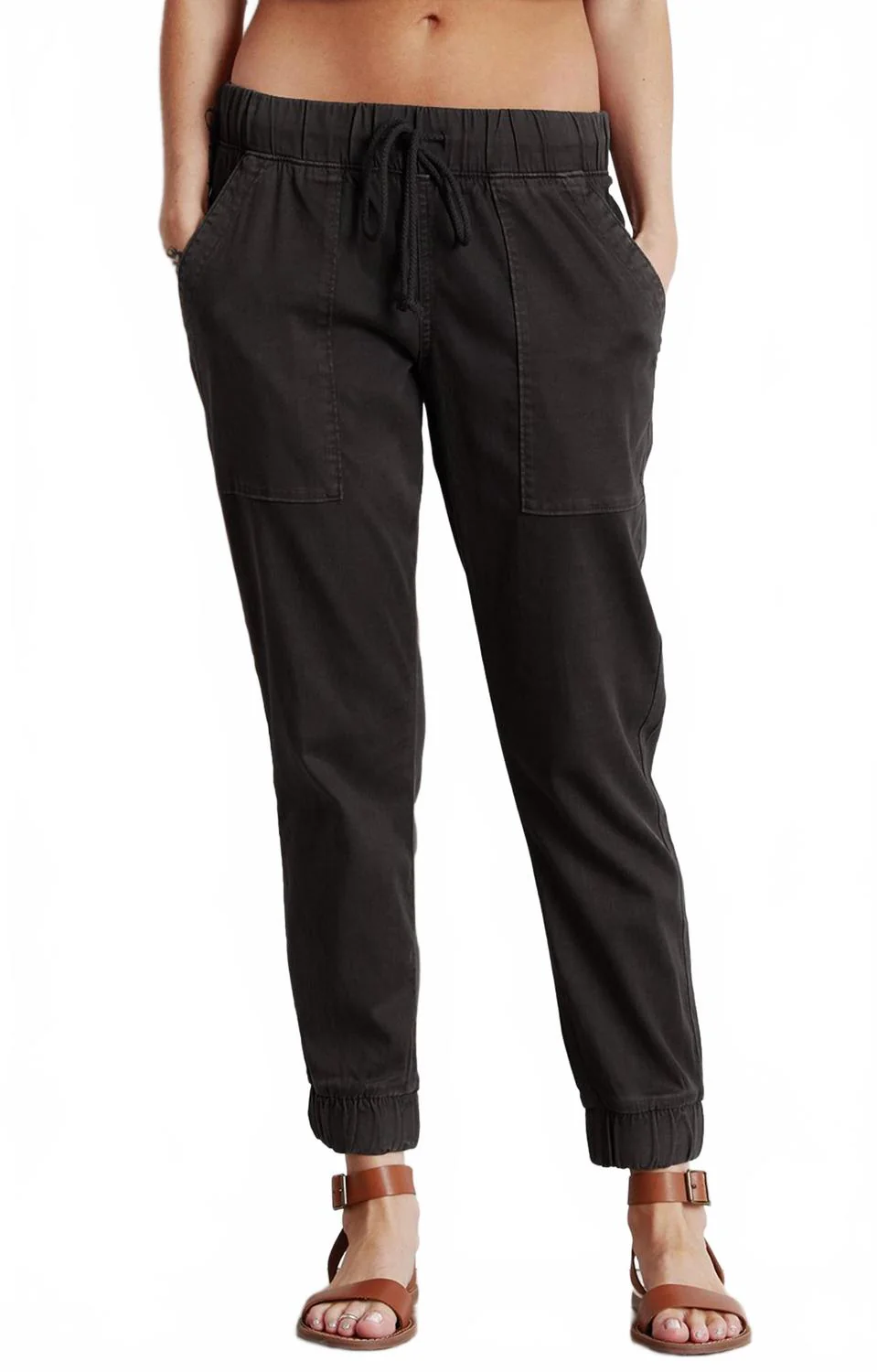 Women's Luna Pleat Front Jogger In Vintage Black