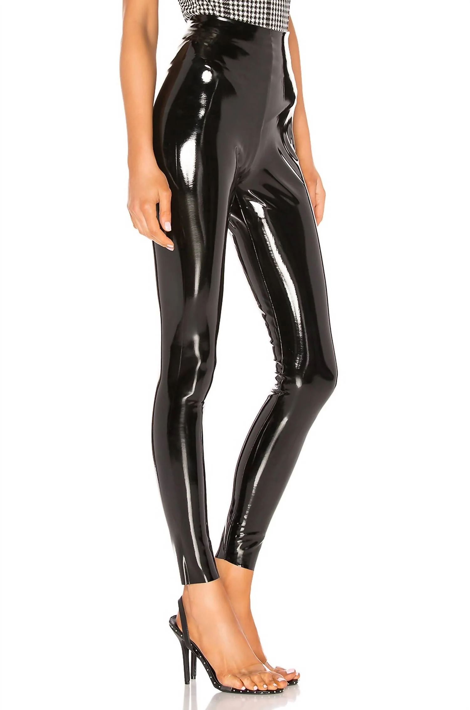 Perfect Faux Patent Leather Legging In Black