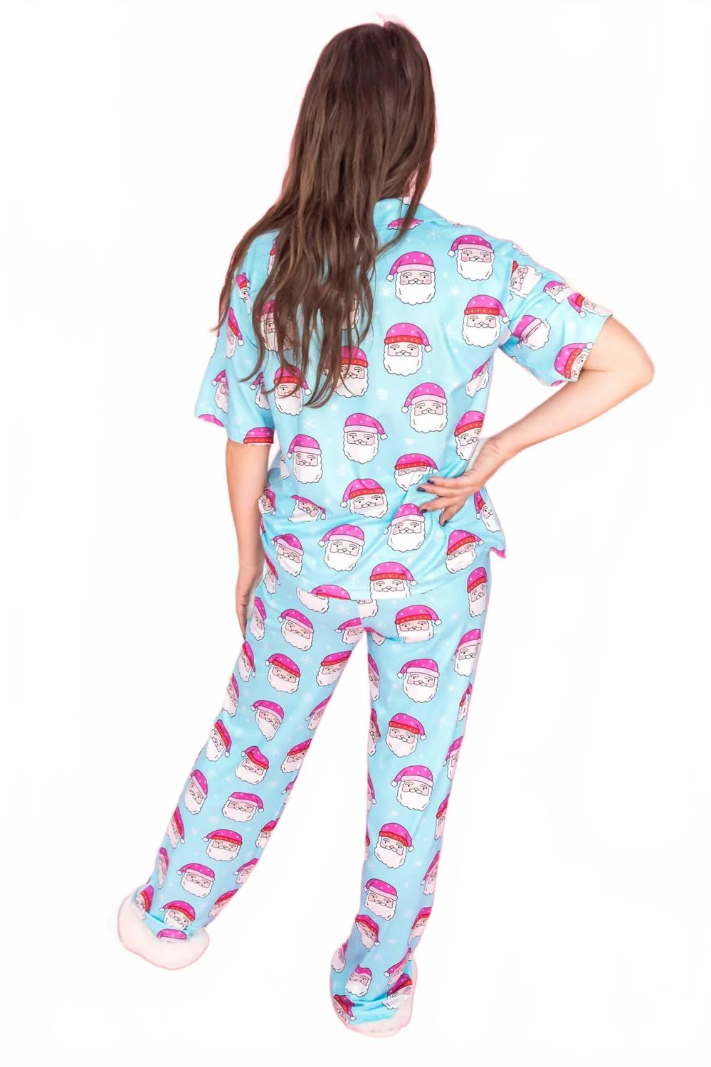 On Repeat Santa Clause Pj Set In Blue