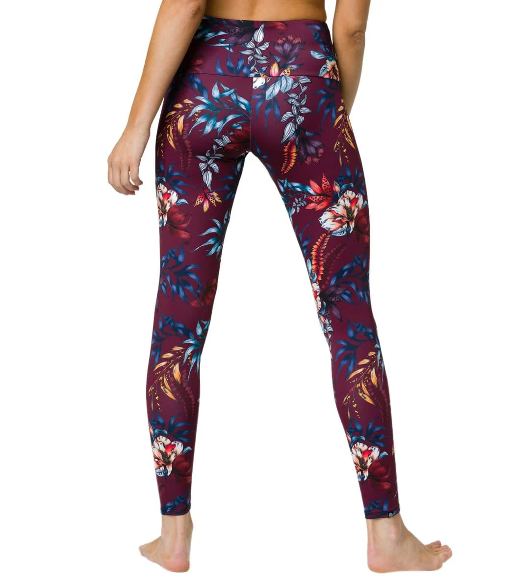 Onzie High Waisted Yoga Leggings Majestic Floral
