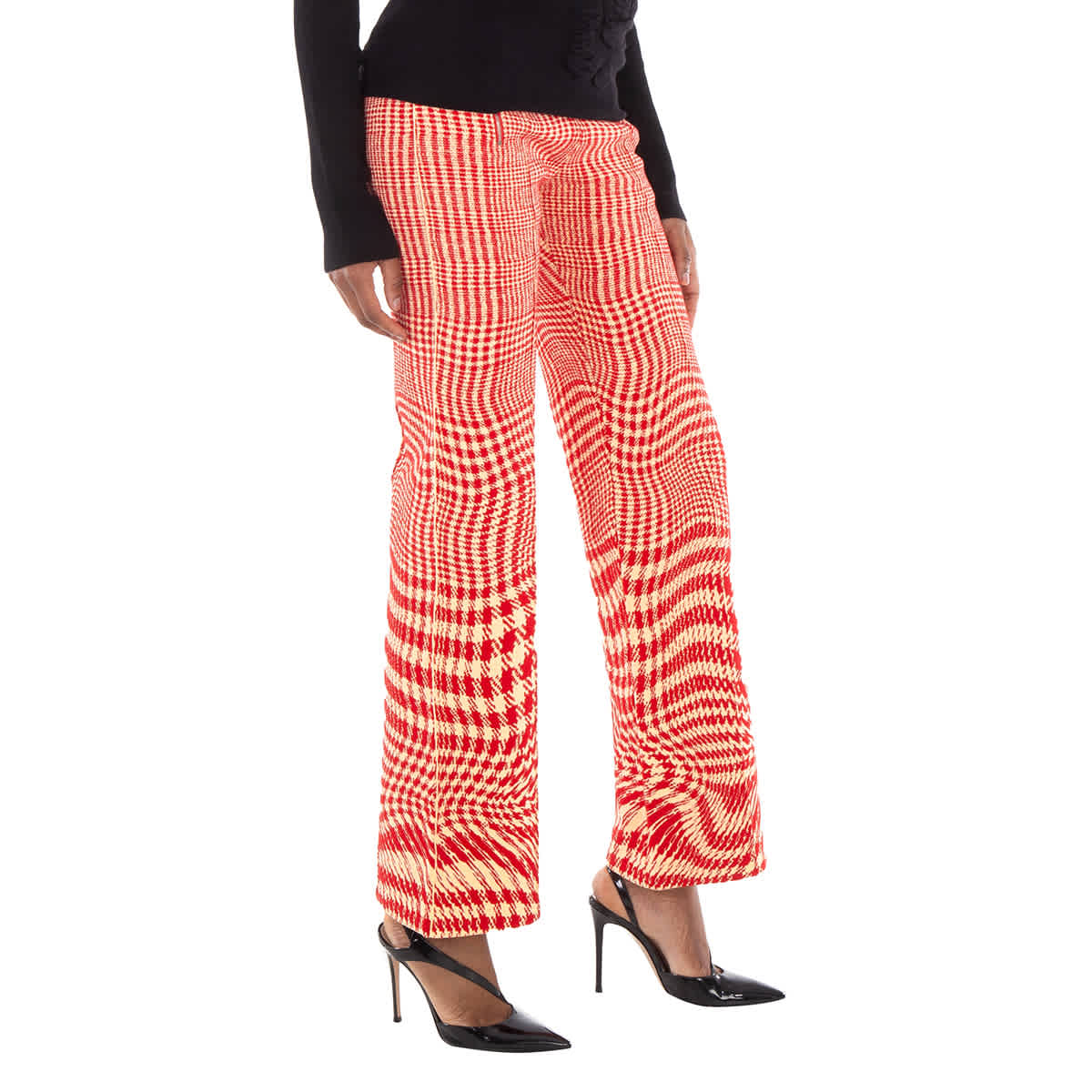 Burberry Houndstooth Wool-Blend Trousers