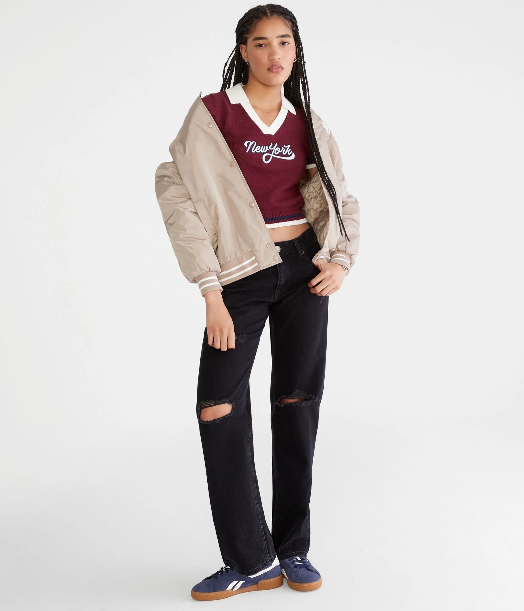 Aeropostale Low-Rise Baggy Wide Leg Jean