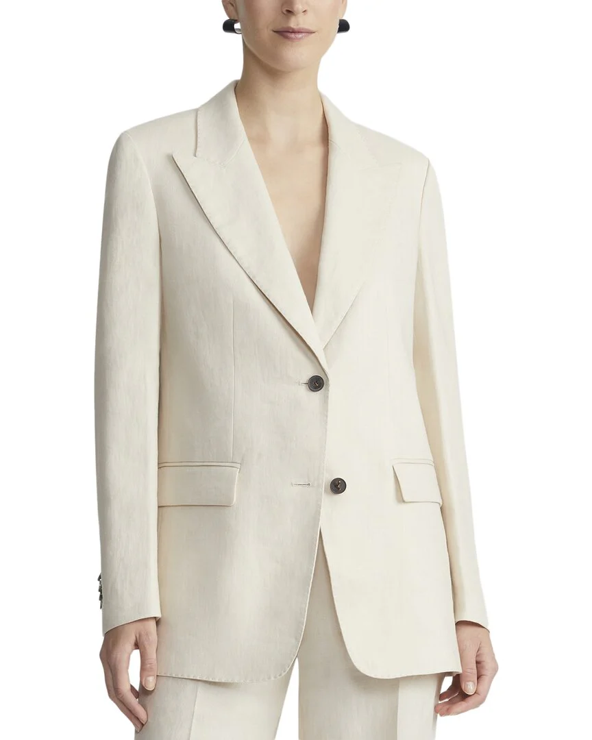 Lafayette 148 New York Peak Lapel Flap Pocket Blazer