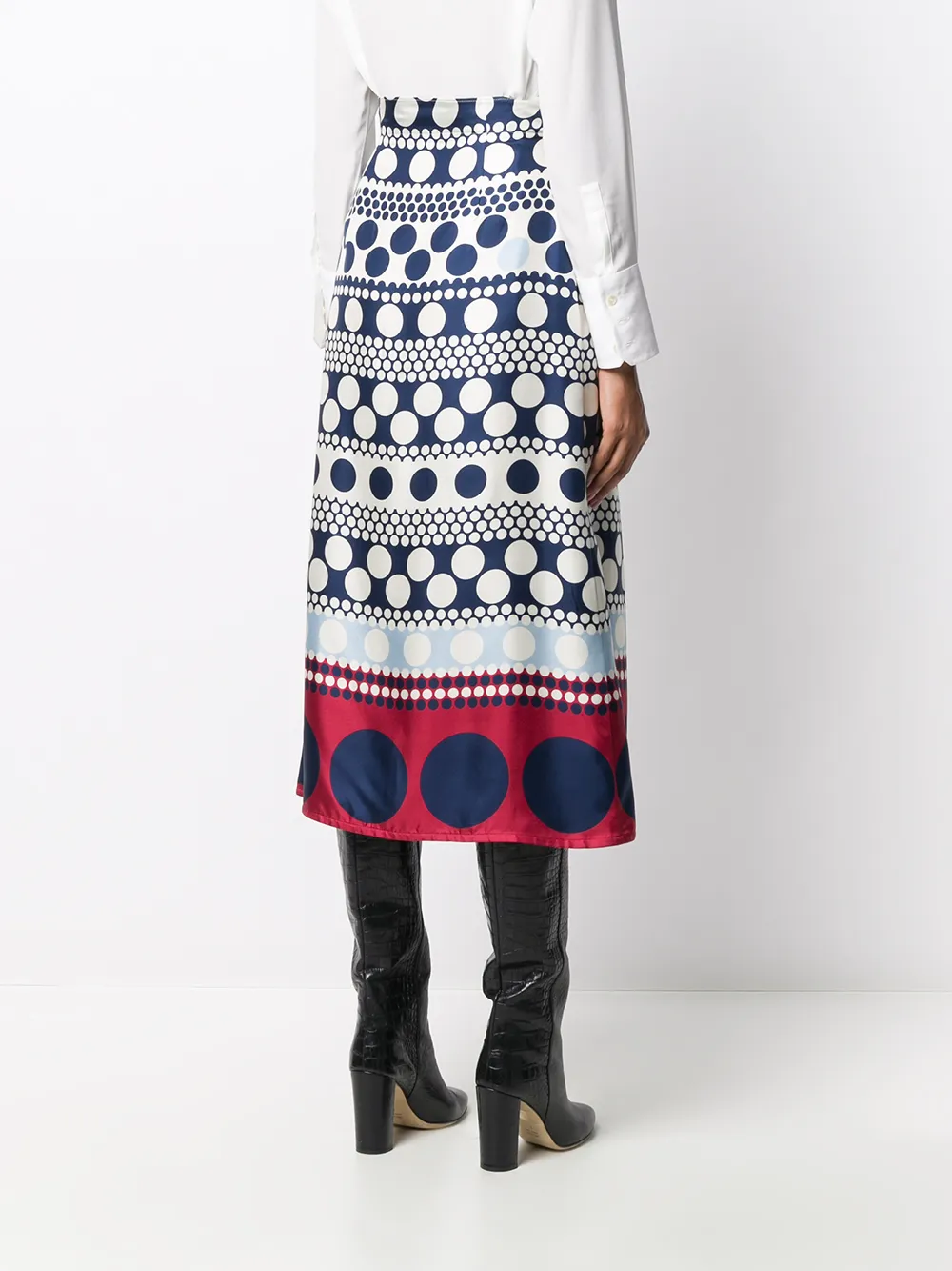 Valentino Stripe And Dot Skirt