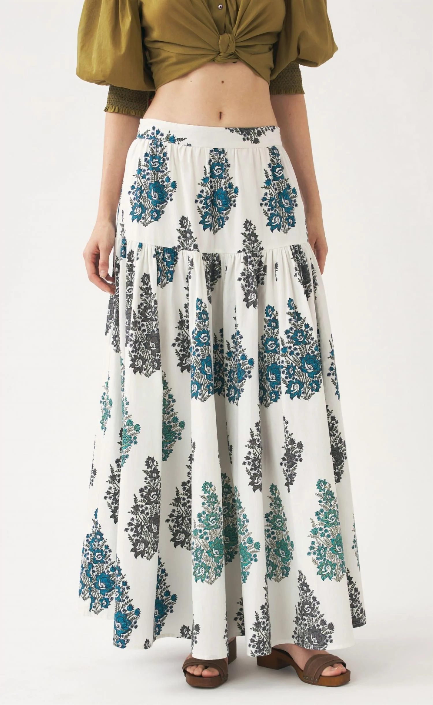Muguet Maxi Skirt In White