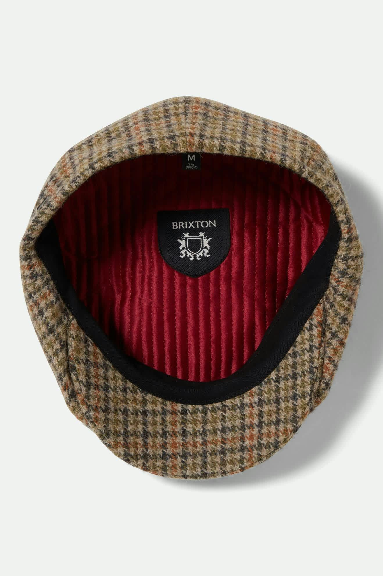 Brood Newsboy Cap - Oatmeal/Charcoal Houndstooth