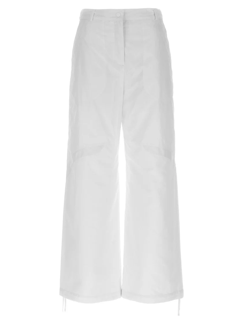Relaxed Wide-Leg Nylon Pants