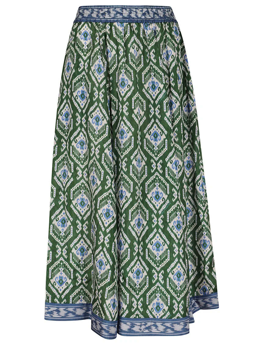Green/Blue Wylie Swing Skirt