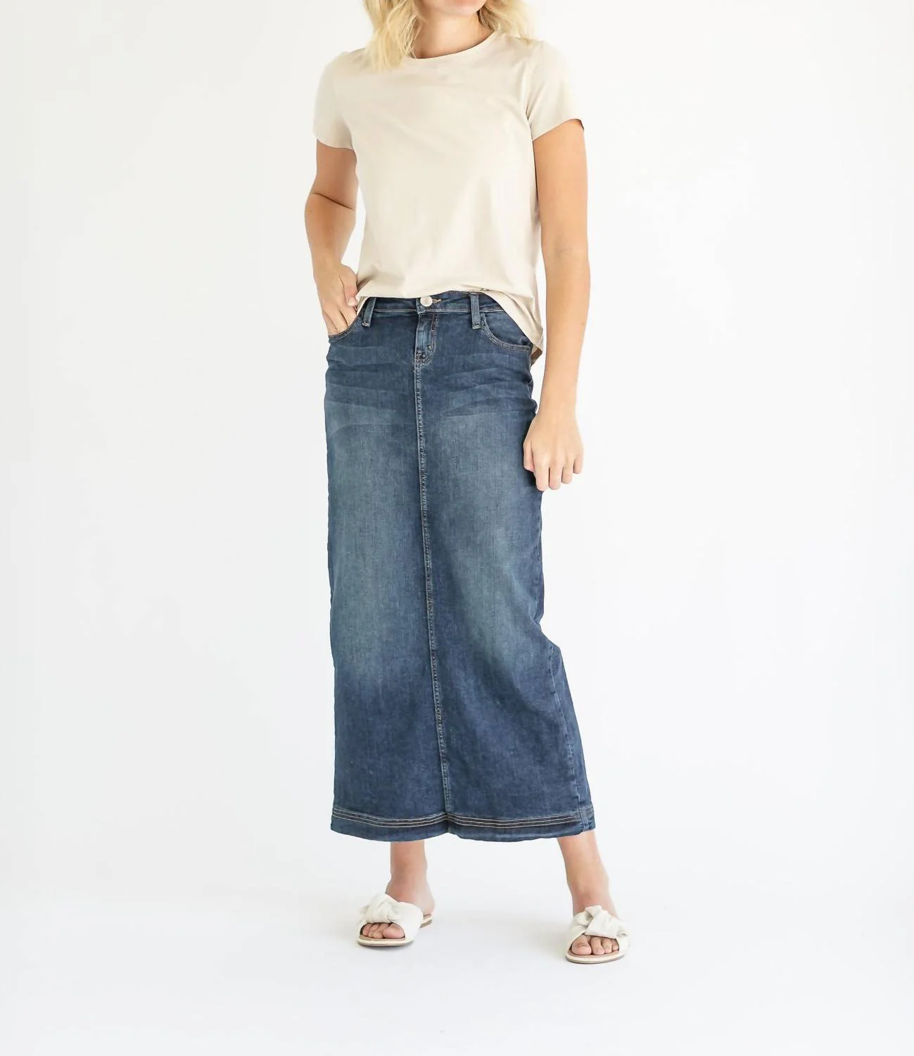 Bria Maxi Skirt In Denim