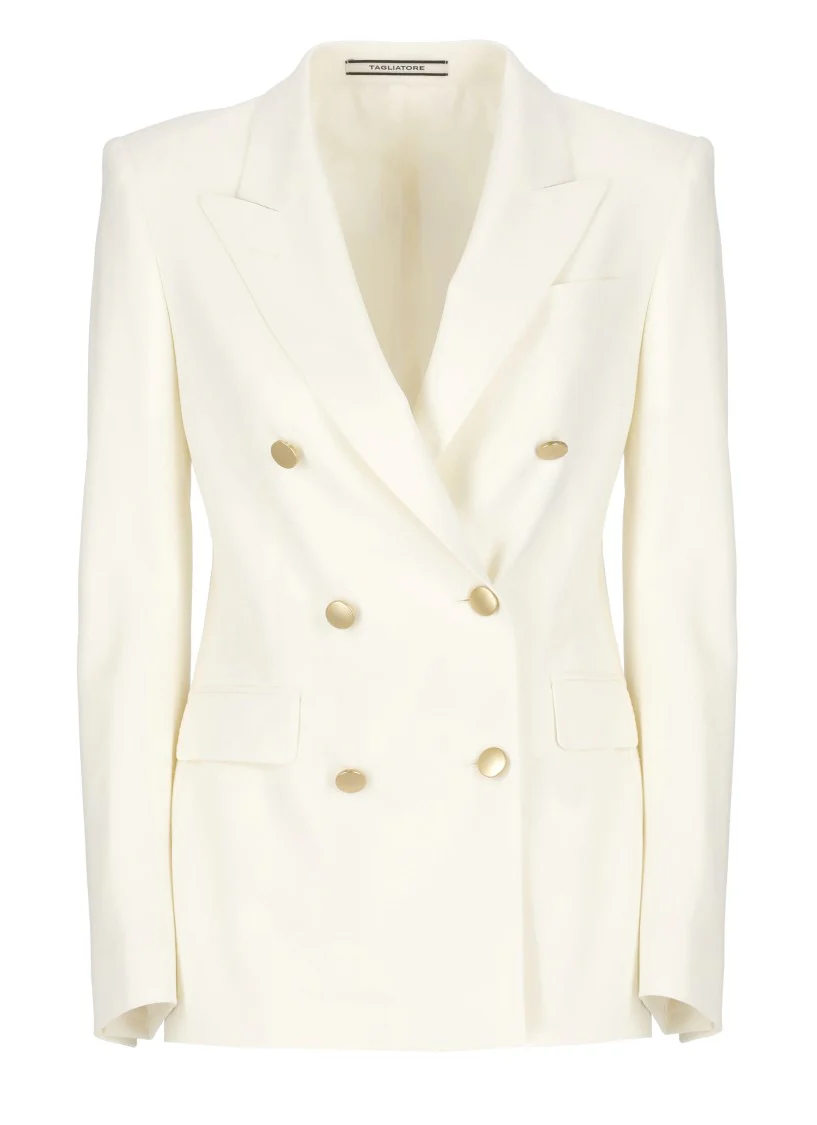 Ivory J-Parigi Double-Breasted Blazer