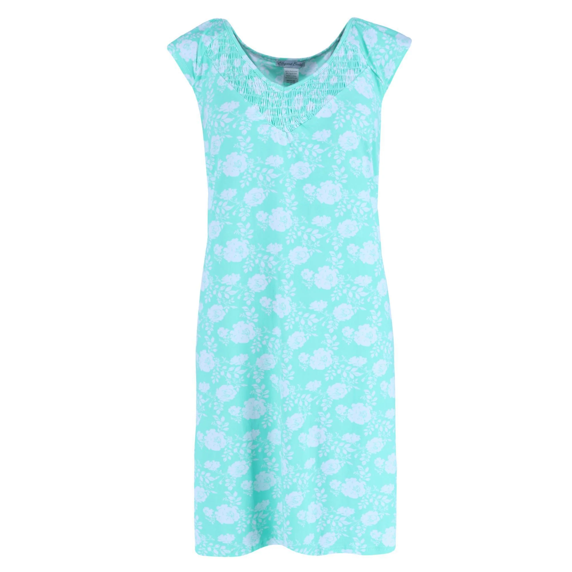 Women's Plus Size Mint Floral Gown