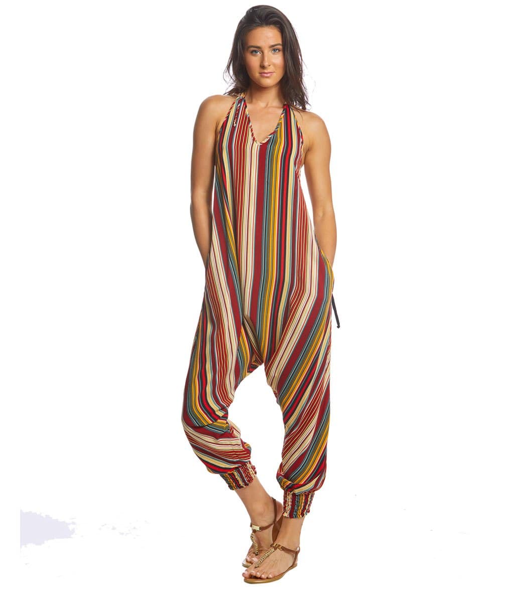Buddha Pants Stripes Harem Jumpsuit