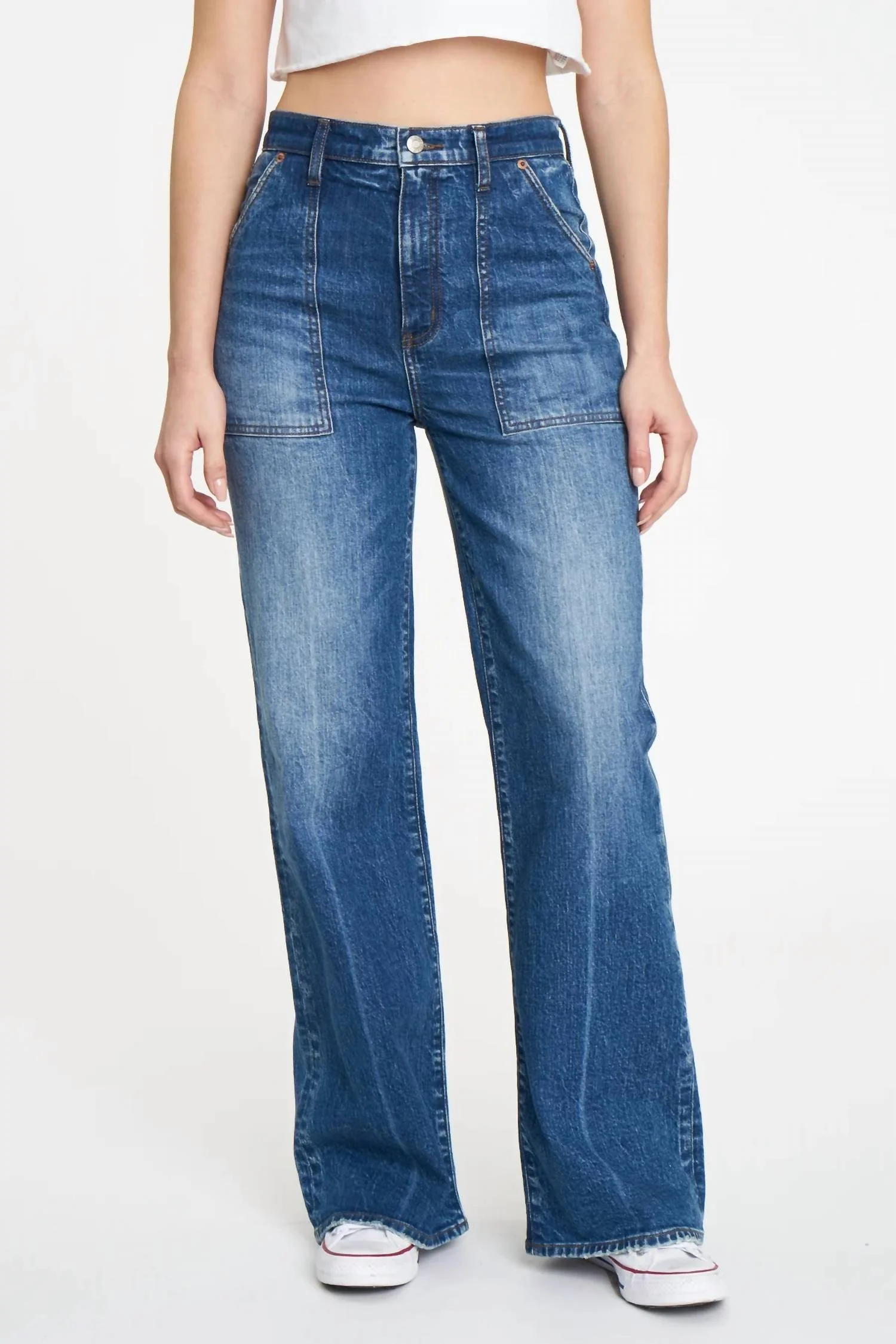 Far Out Patch Pocket Jeans In Play Date