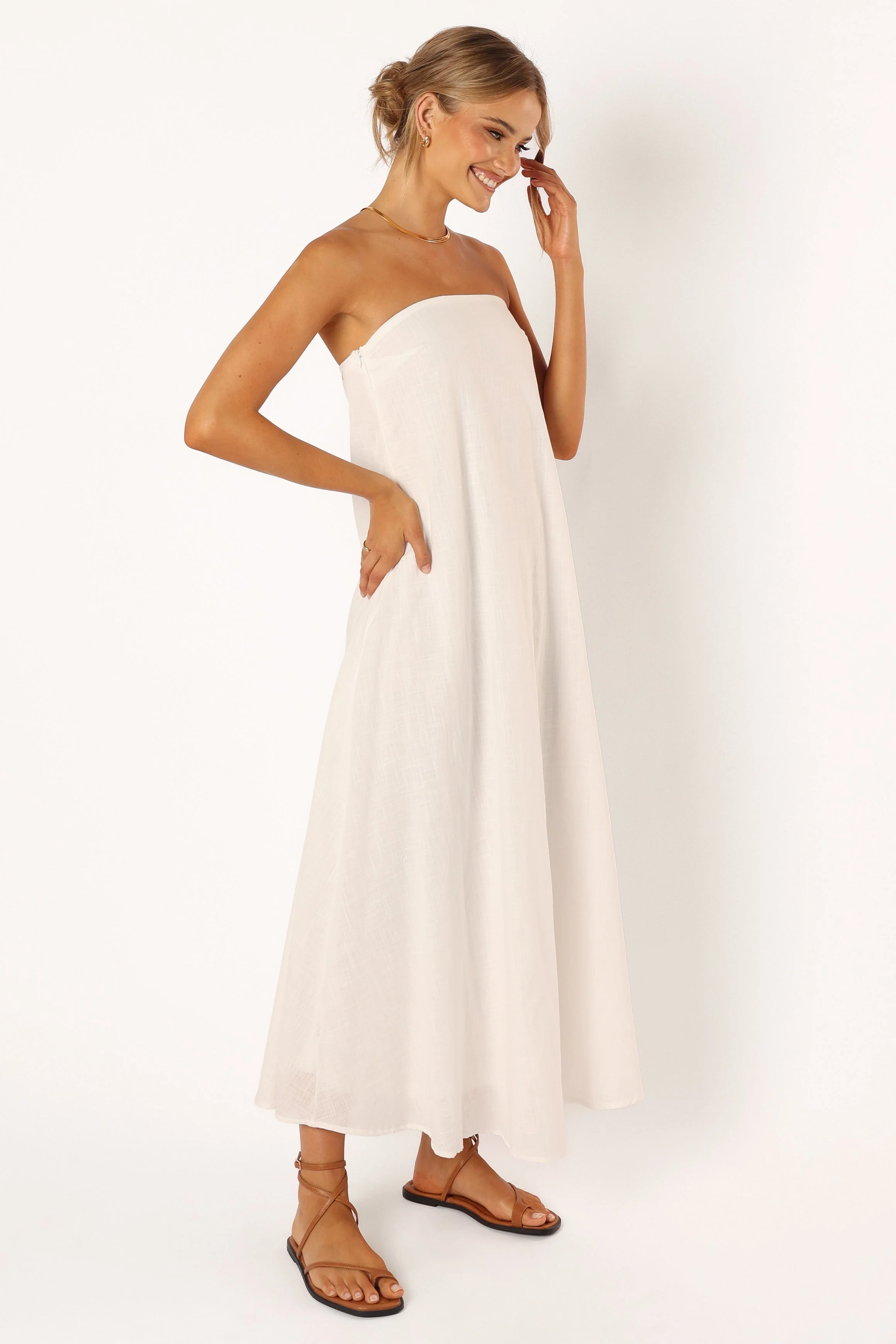 Soph Strapless Maxi Dress - White