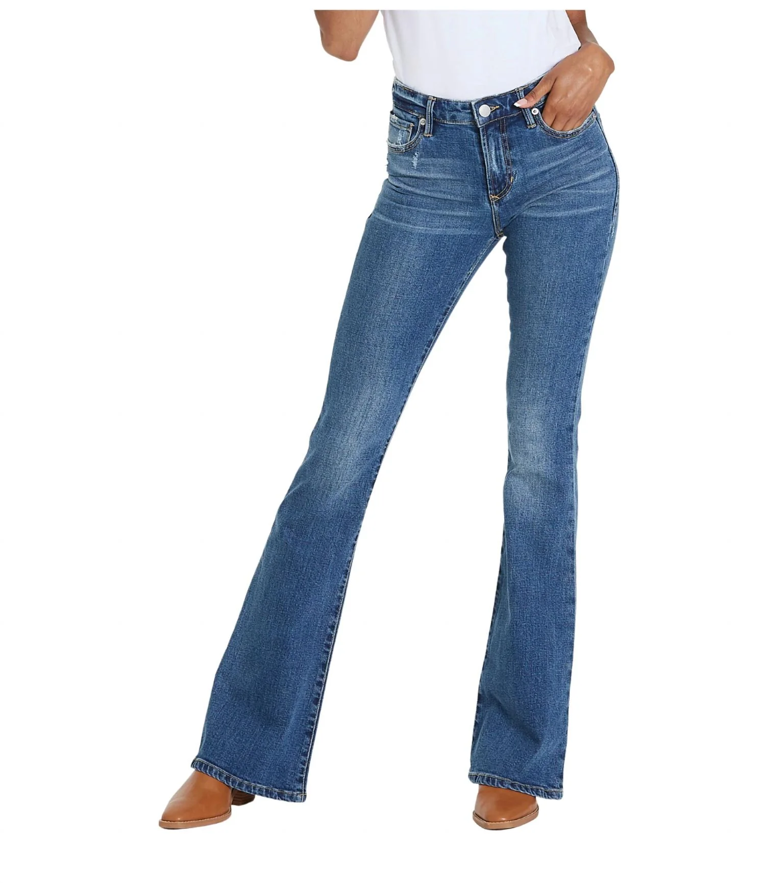 Rosa High Rise Flare Jeans In Honolulu