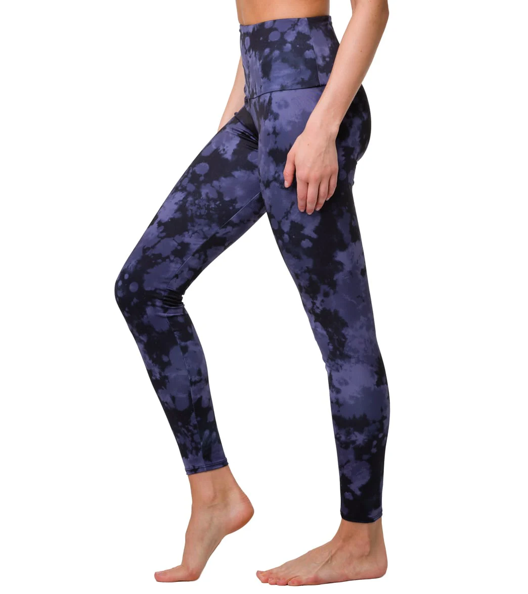 Onzie High Waisted Yoga Leggings AMETHYST TIE DYE