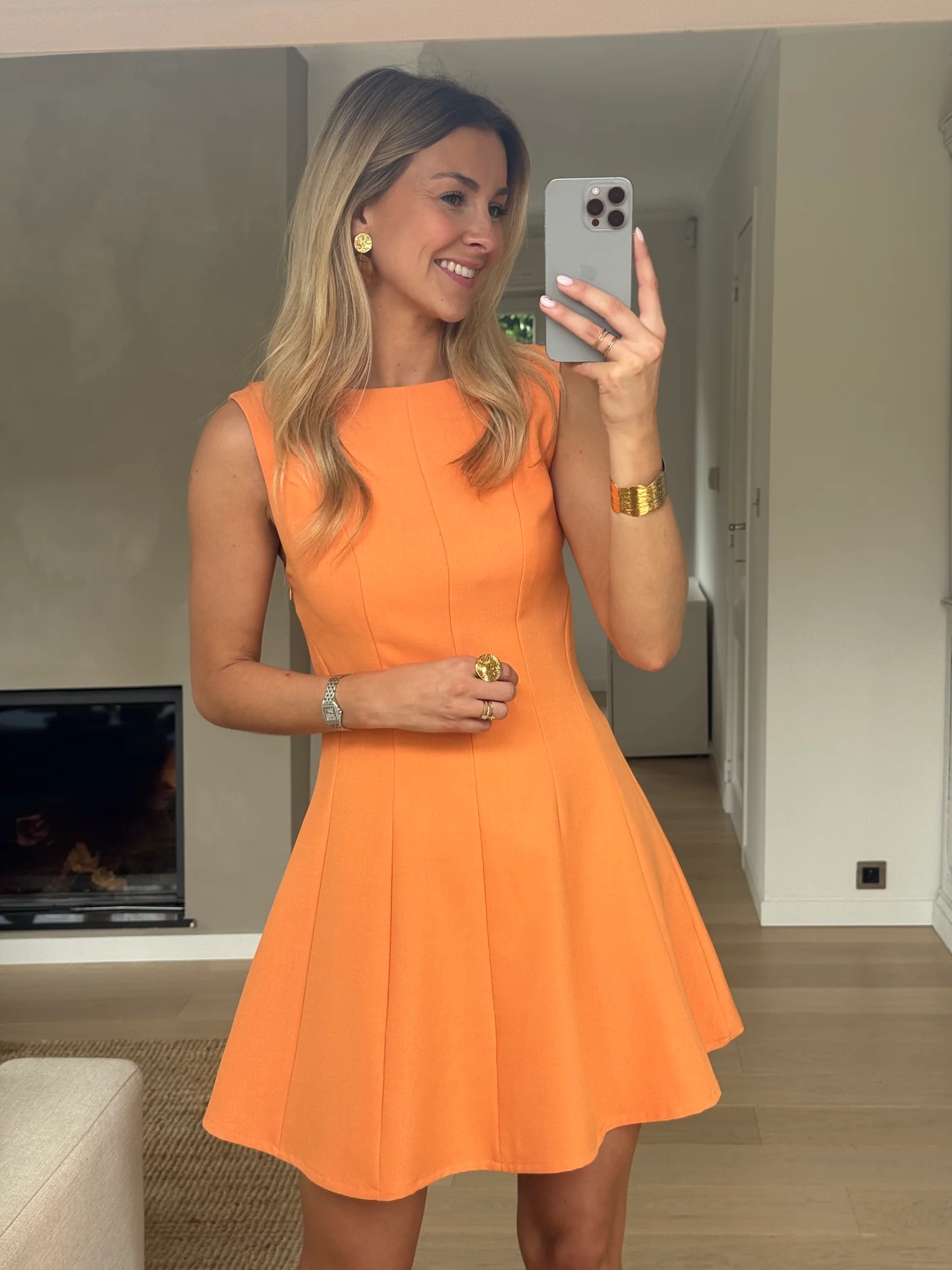 Orange Elissa Dress