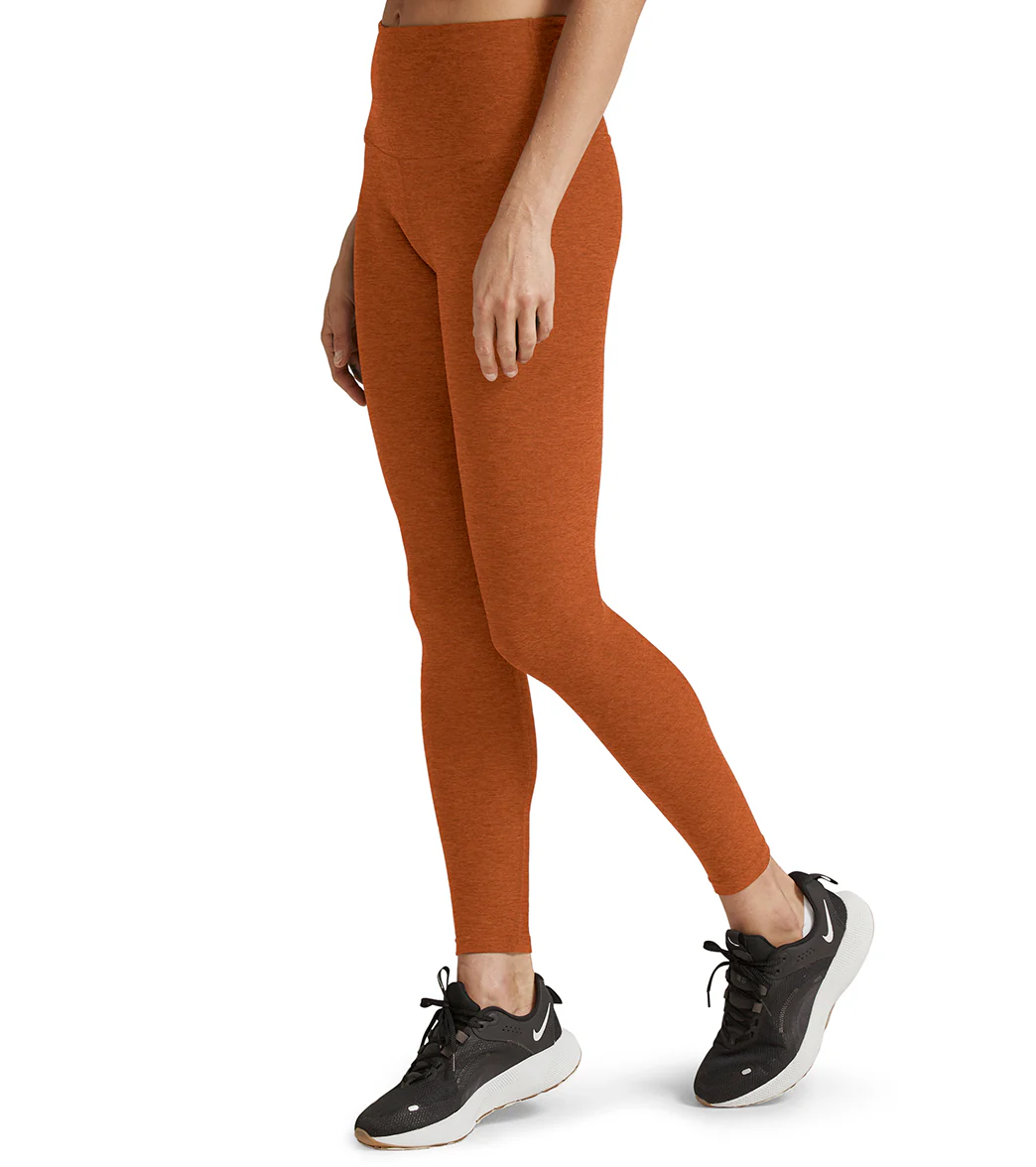 Beyond Yoga Spacedye High Waisted Caught In The Midi 7/8 Yoga Leggings Warm Clay Heather