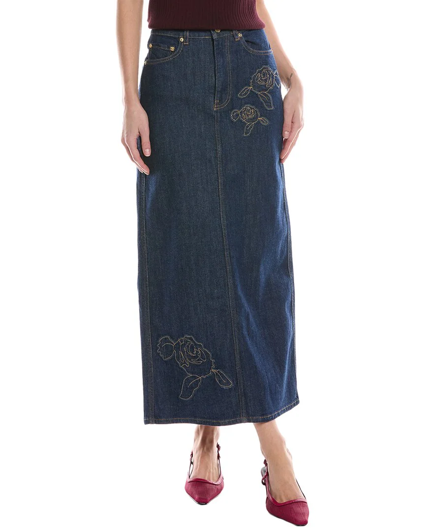 GANNI Denim Maxi Skirt