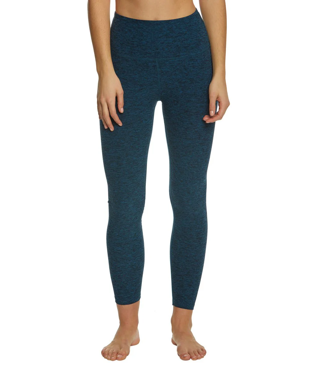 Beyond Yoga Spacedye High Waisted Caught In The Midi 7/8 Yoga Leggings Black/Deep Sapphire