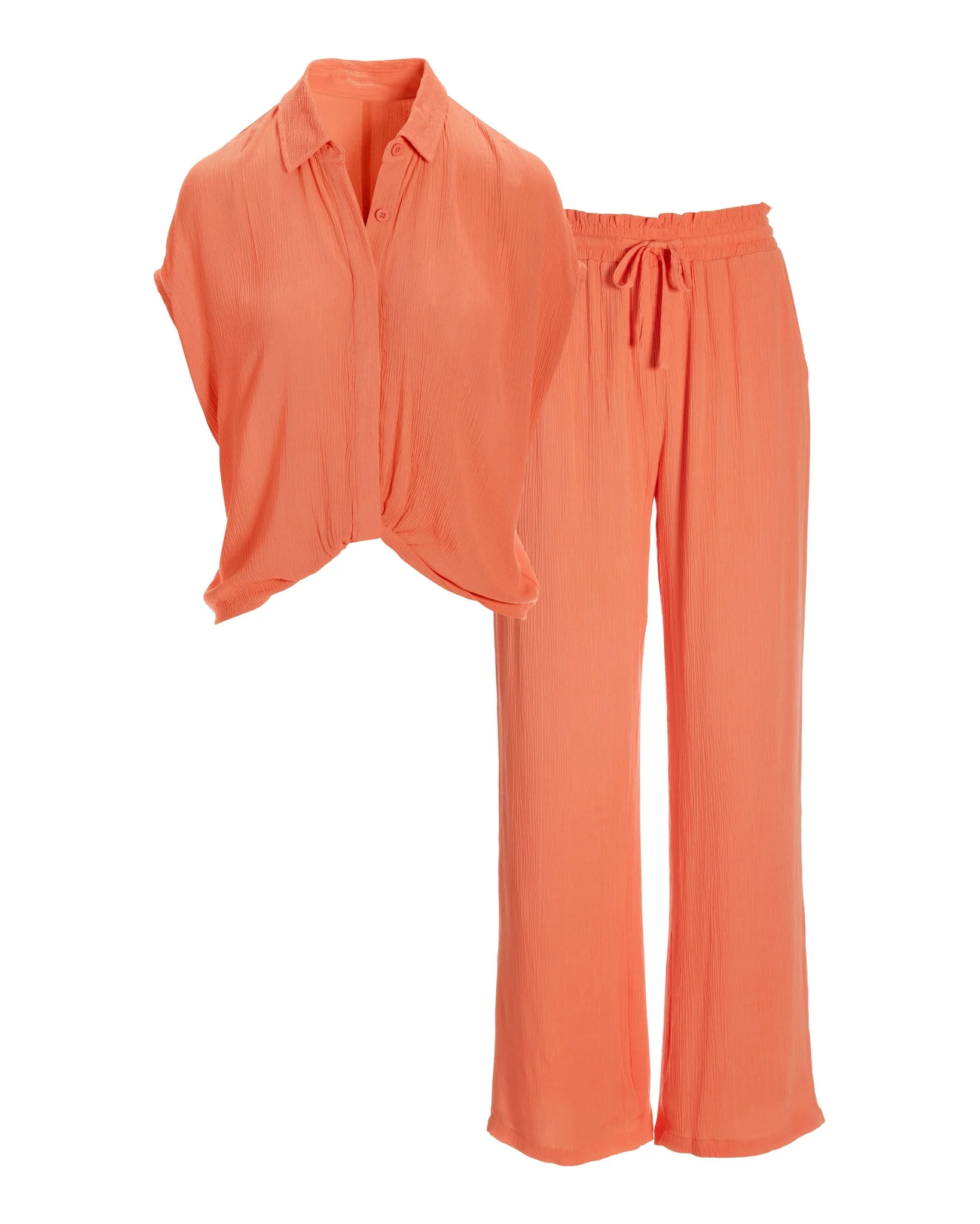 Short-Sleeve Gauze Lounge Set Desert Flower