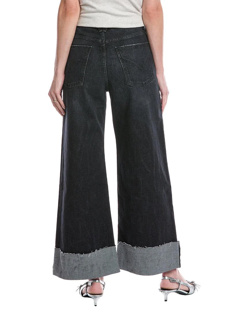 HUDSON Jeans Jodie Milano Noir Loose Fit Wide Leg Petite Jean