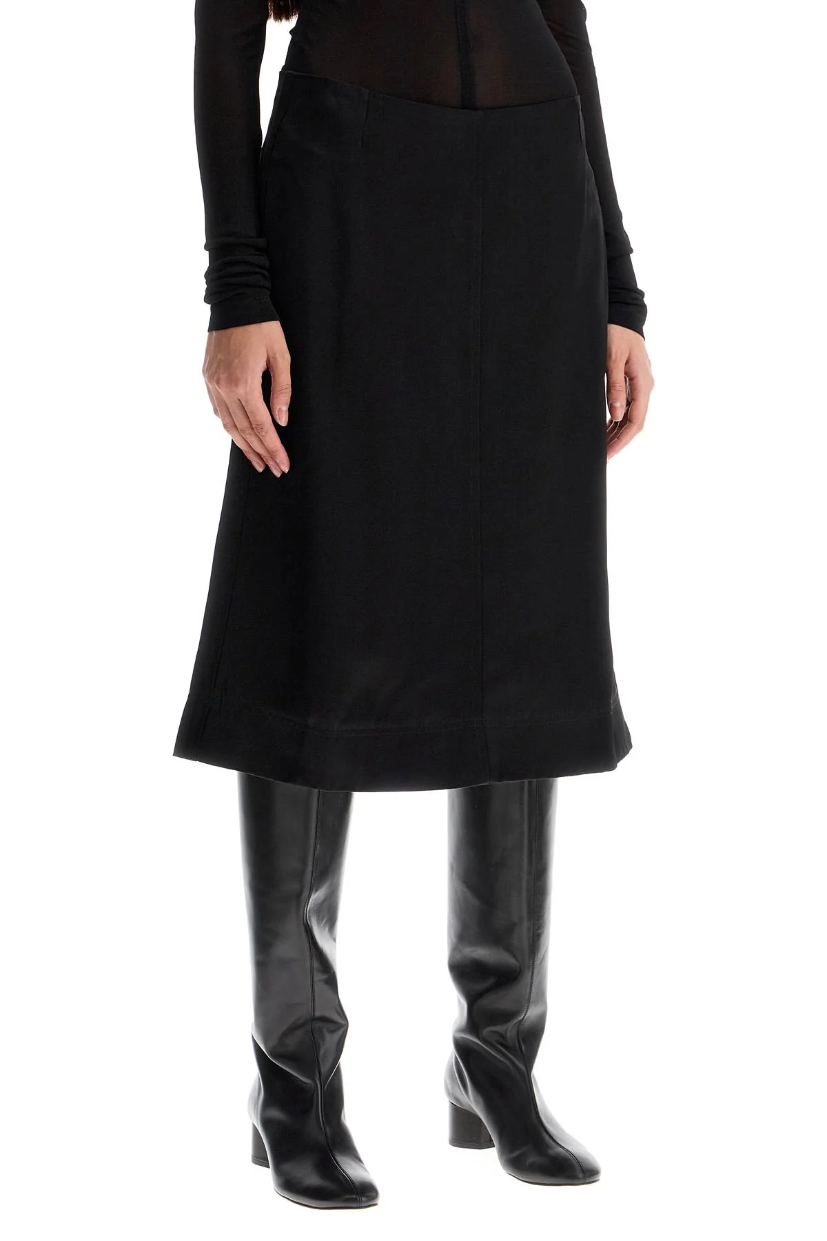 Toteme Women's Satin Panel Skirt With Eight Panels