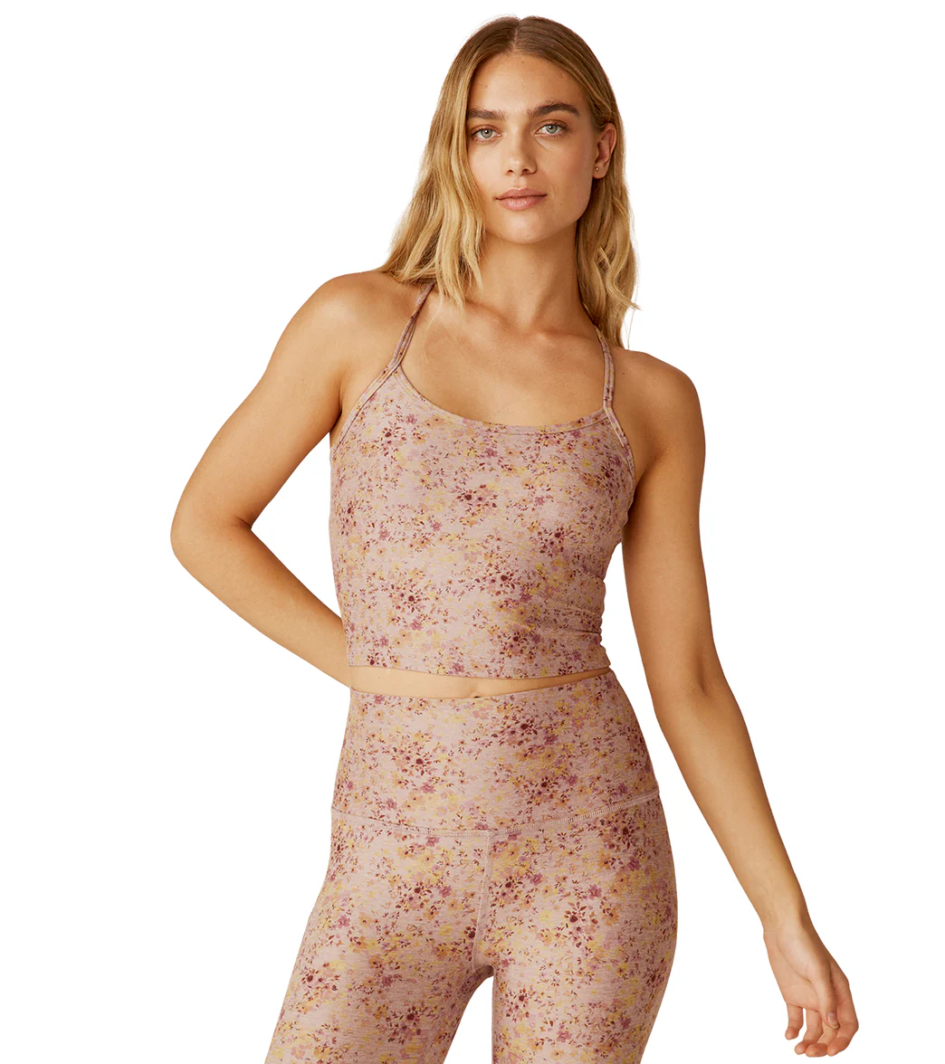 Beyond Yoga Spacedye Printed Slim Racerback Cropped Tank