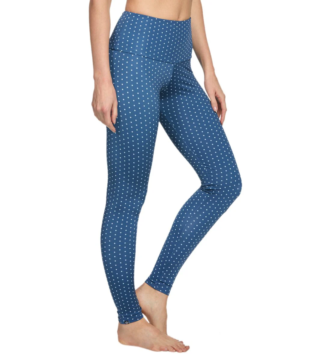Onzie High Waisted Yoga Leggings Pebble Dot