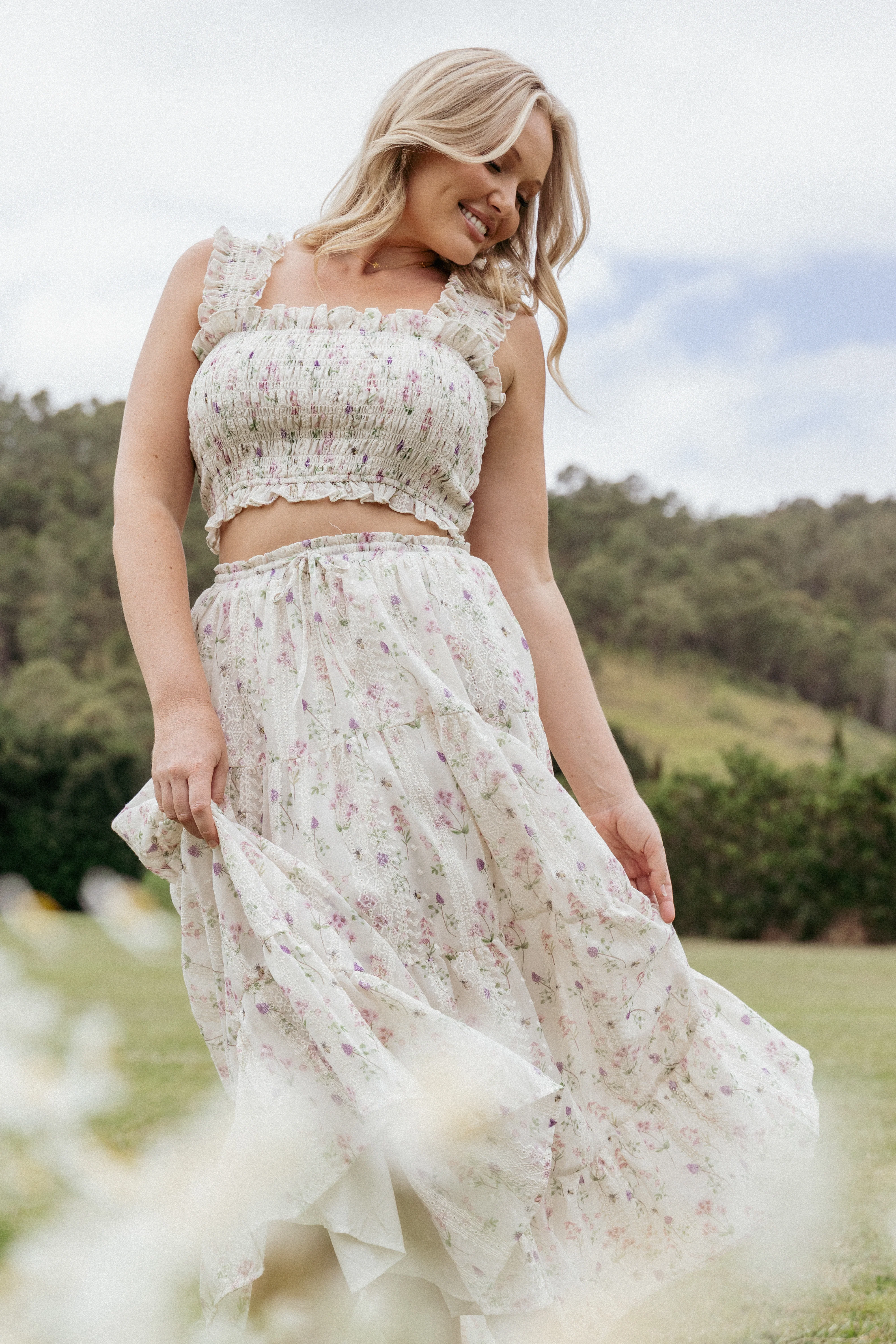 Amberlyn Sleeveless Top - Pink Floral