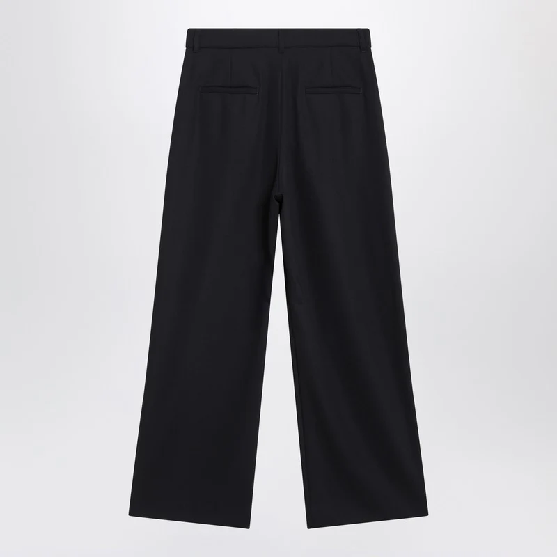 S Max Mara Women's Midnight blue Crêpe Wool Trousers