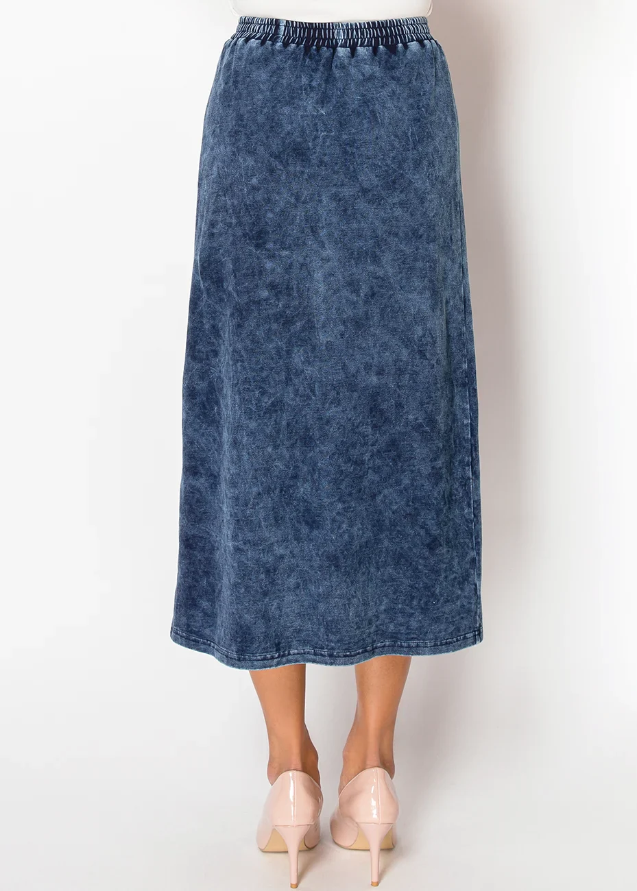 Soft Navy A-Line Skirt