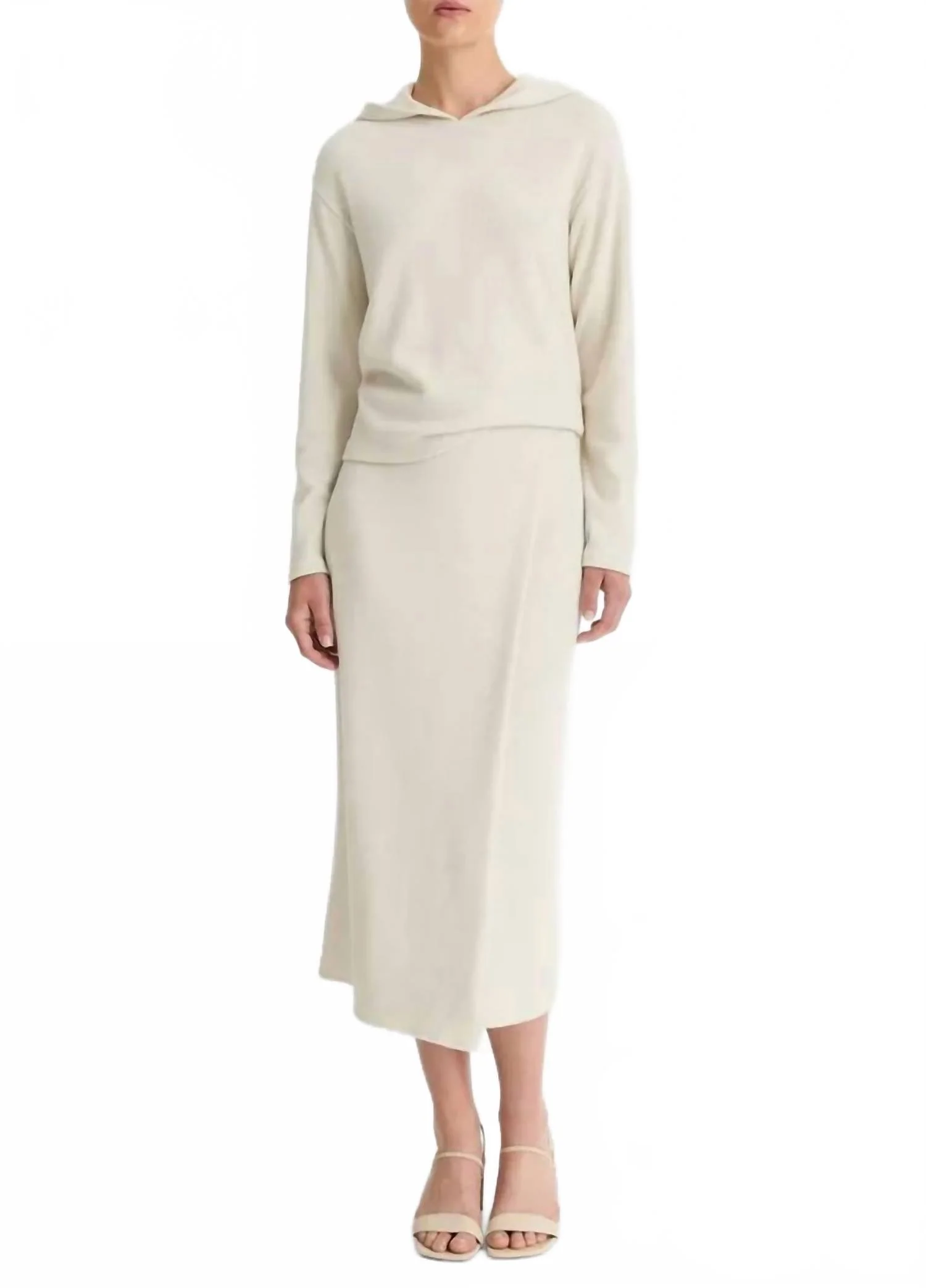 Cozy Wrap Skirt In Heather Ceramic