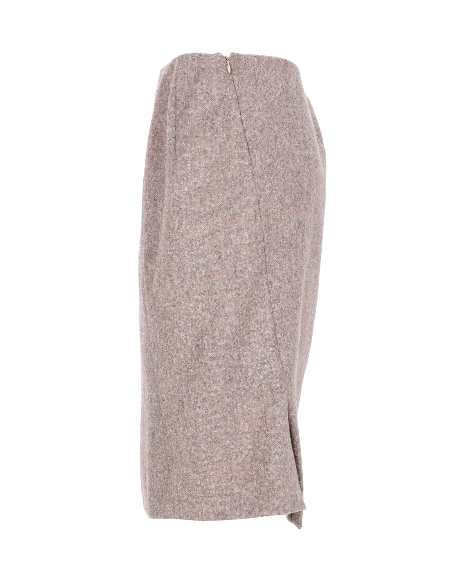 Jil Sander Knee-Length Skirt in Beige Alpaca Wool