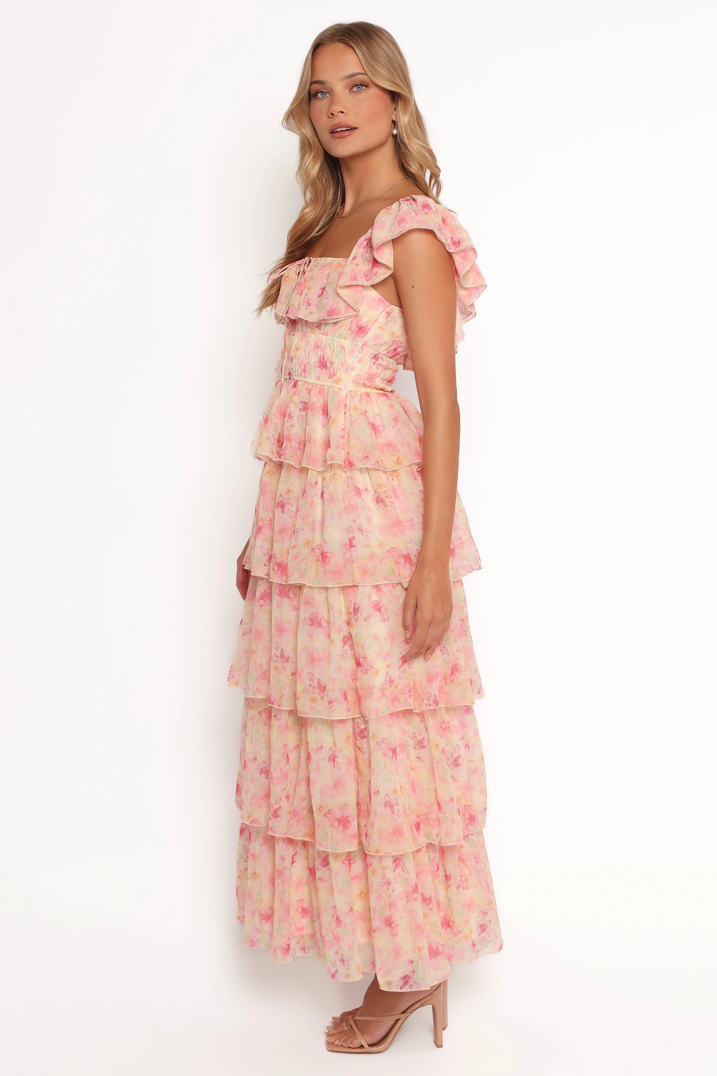 Belle Maxi Dress - Pink Floral