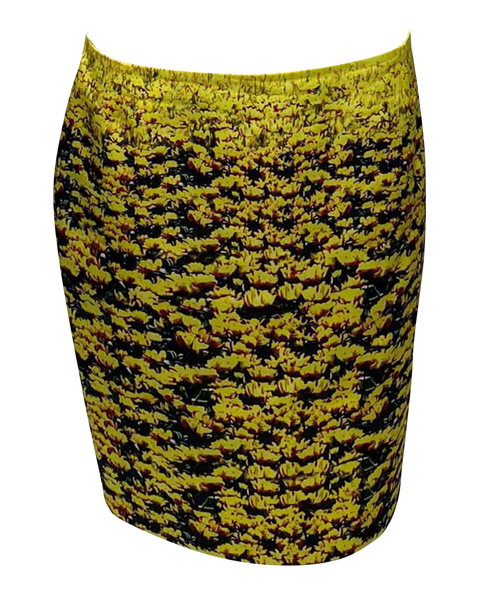 Mary Katrantzou Flower Field Skirt in Yellow Polyester