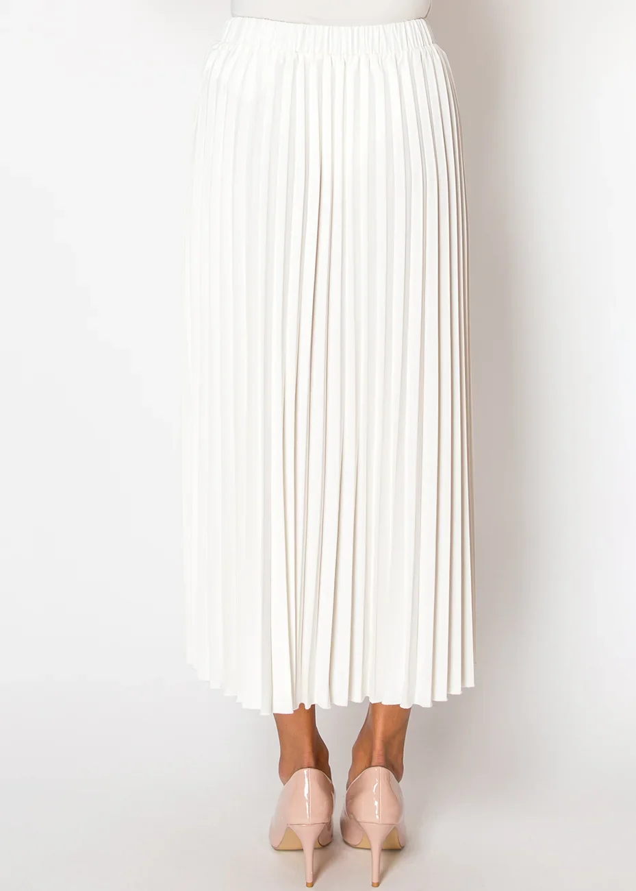 White Pleated Skirt