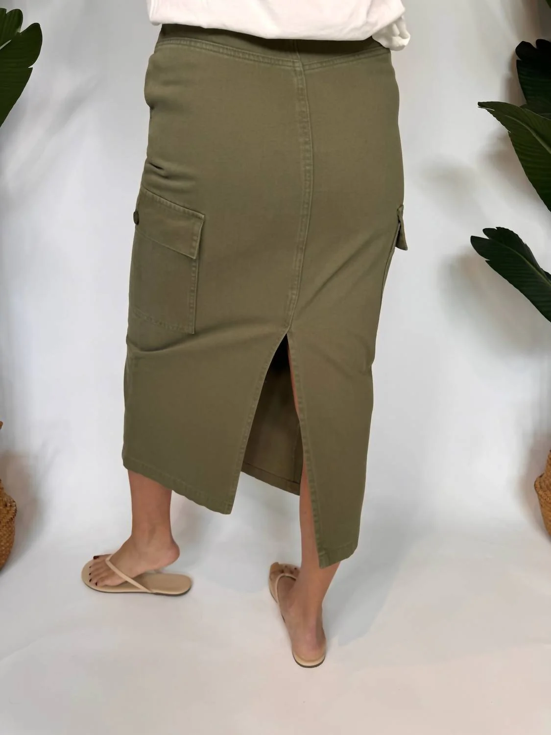 Cargo Skirt In Olive