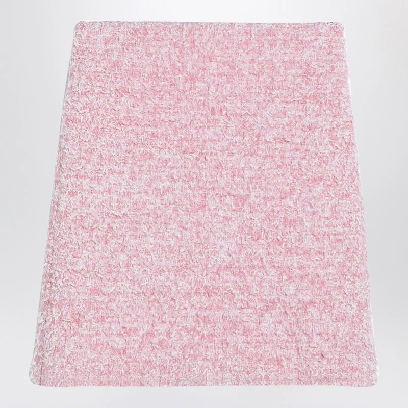Balenciaga Women's pink Cotton Blend Tweed Mini Skirt