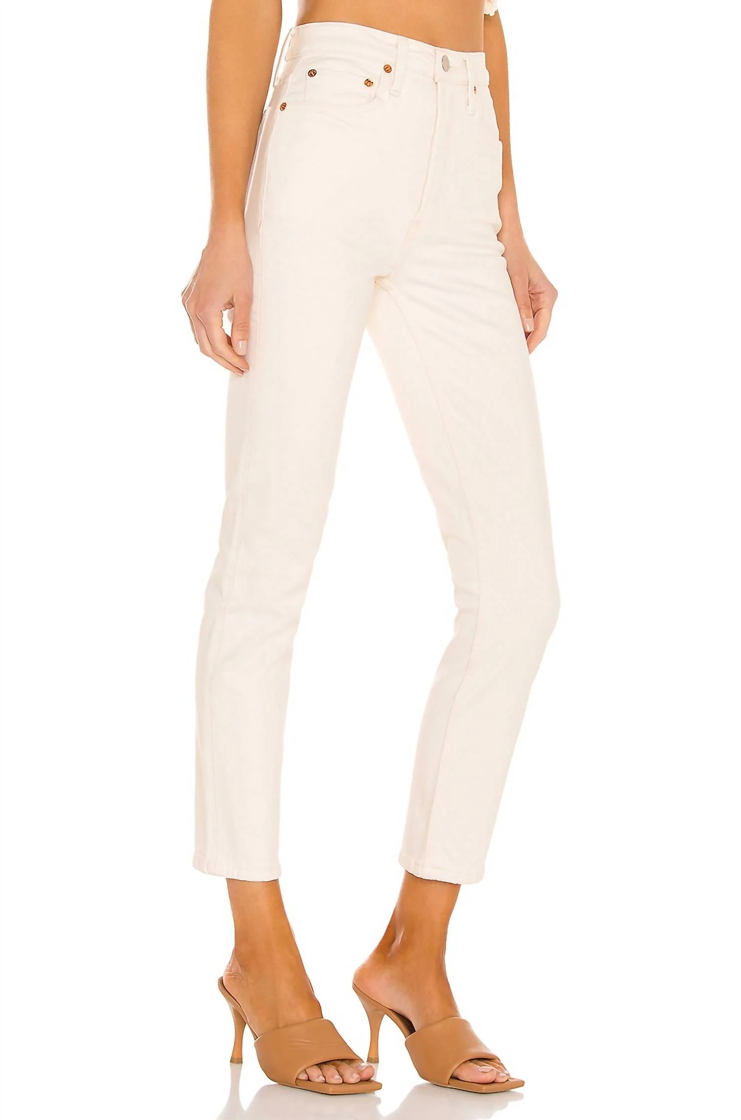Originals 90S High Rise Ankle Crop Jean In Vintage White