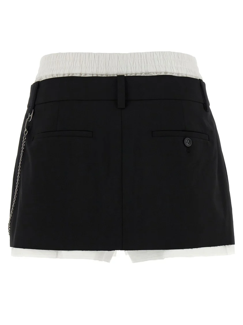 Pre-Styled Pleated W/Chain' Skort
