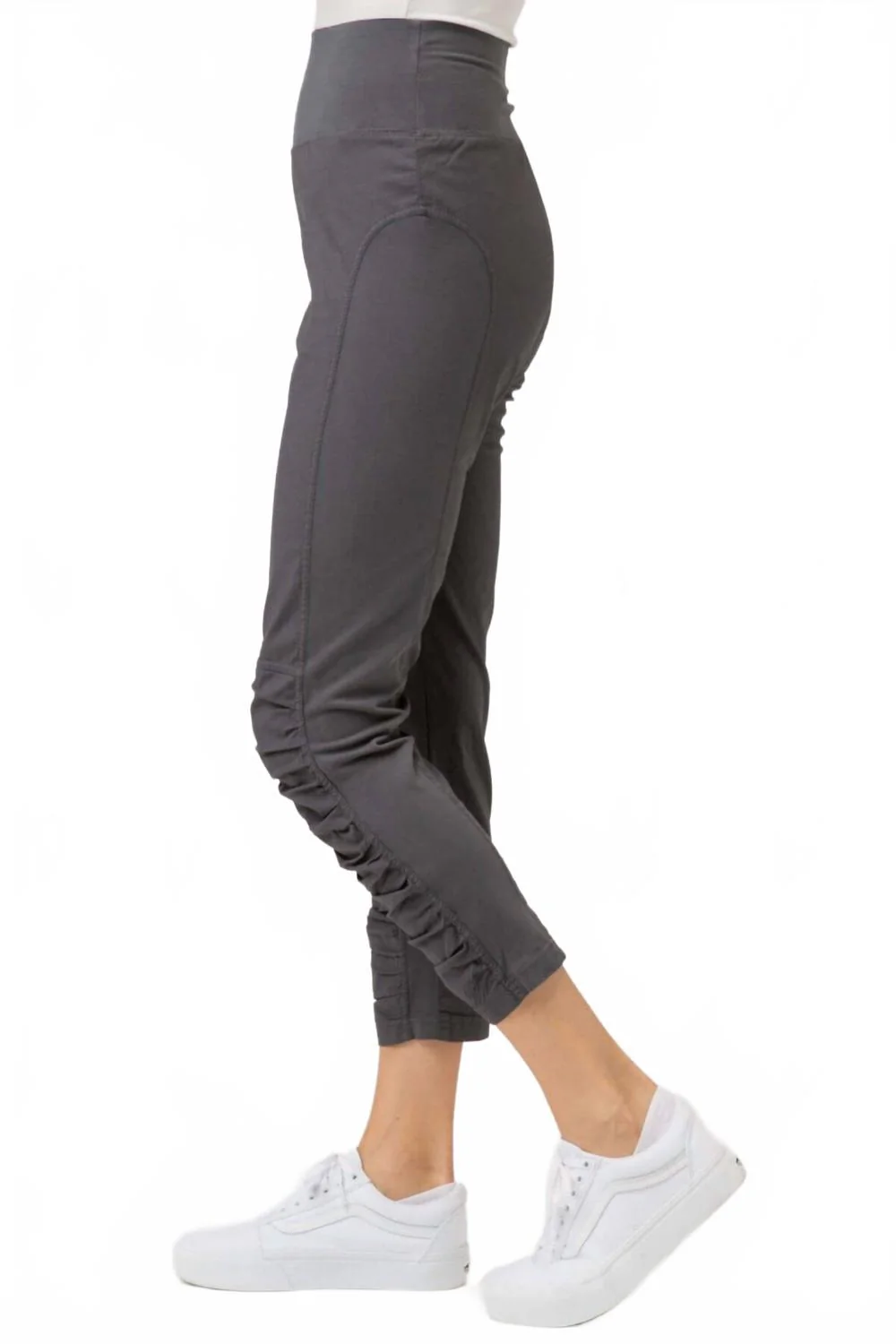 High Waist Jetter Crop In Charcoal