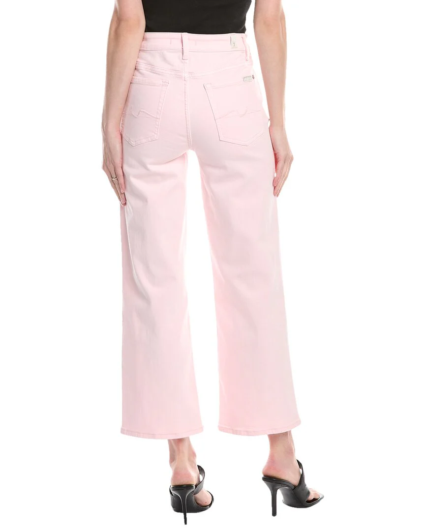 7 For All Mankind Alexa Soft Pink Cropped Jean