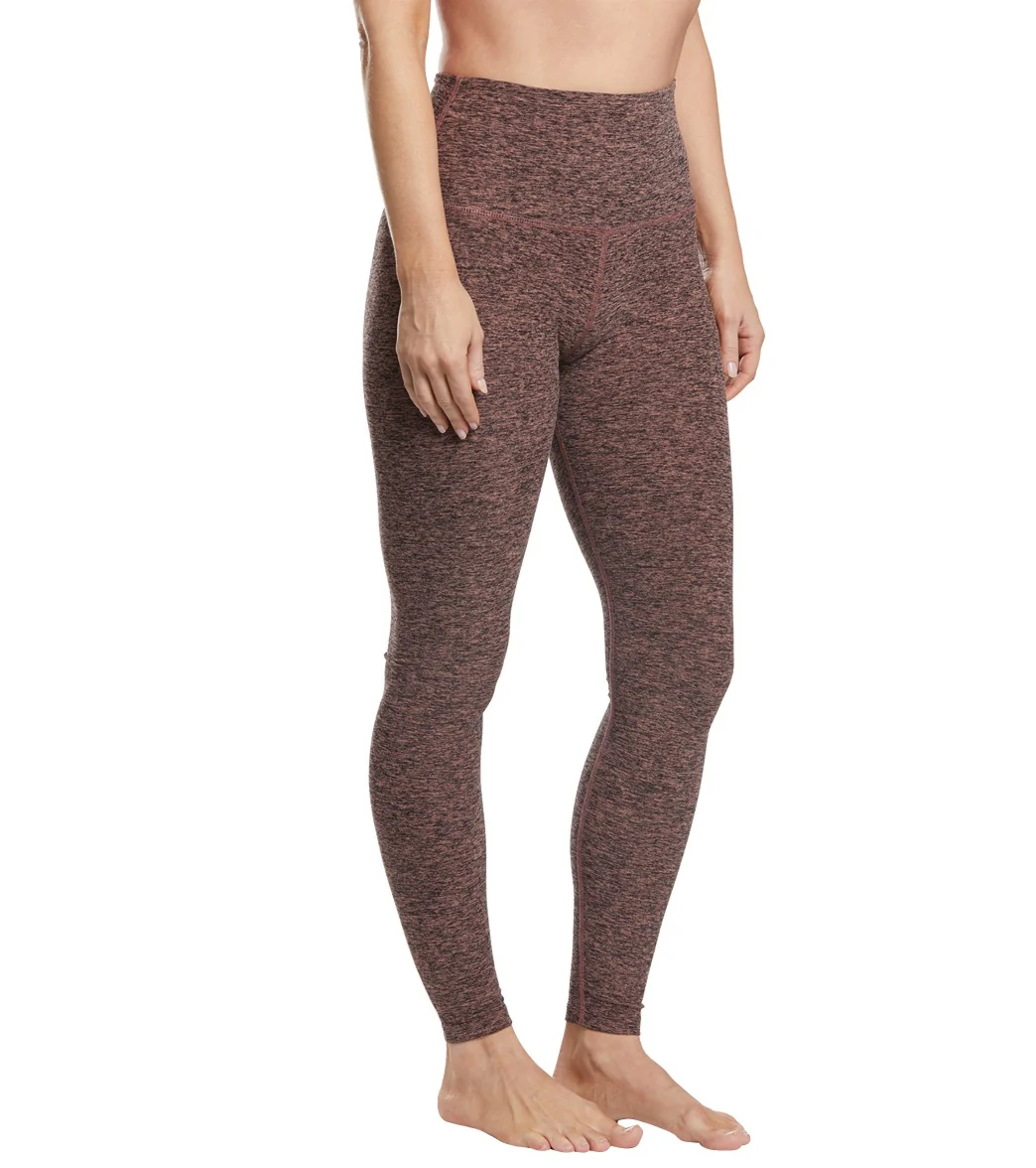 Beyond Yoga Spacedye High Waisted Caught In The Midi 7/8 Yoga Leggings Black/Pink Lei