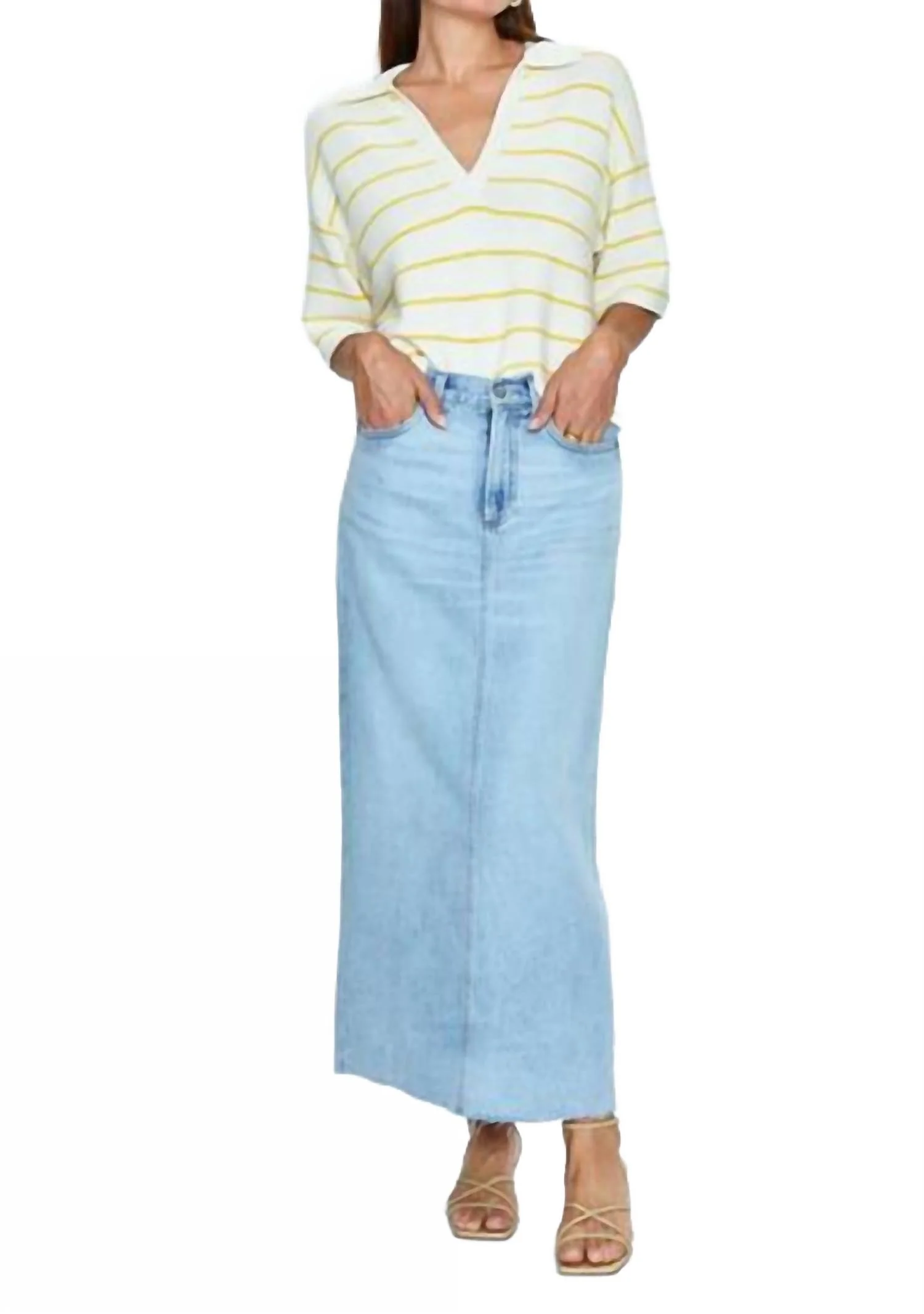 Raye Denim Maxi In Jardin