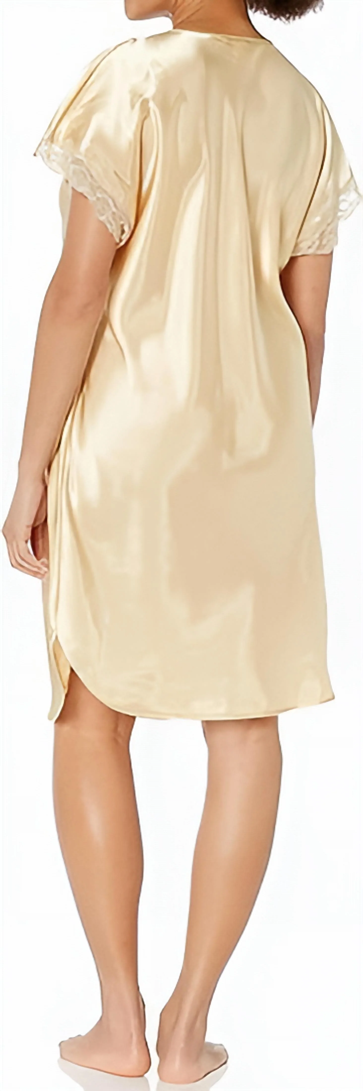 Charming Charmeuse Sleep Gown In Gold
