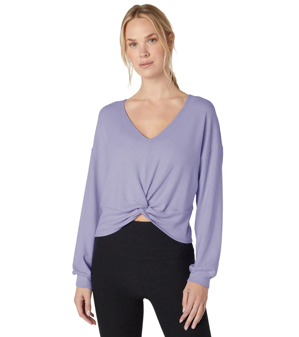 Beyond Yoga Twist Up Reversible Pullover